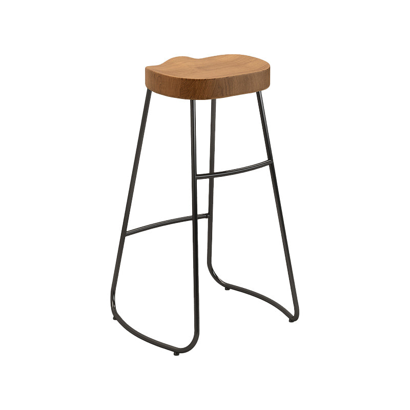 1/4 Pieces Industrial Rectangular Pub Table Set Wooden Counter Table with Backless Stools