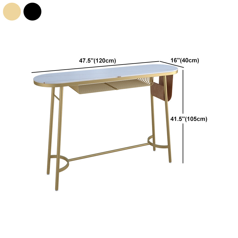 Glam 1/2/3 Pieces Sintered Stone Bar Table Set Fixed Table Counter Set for Dining Room