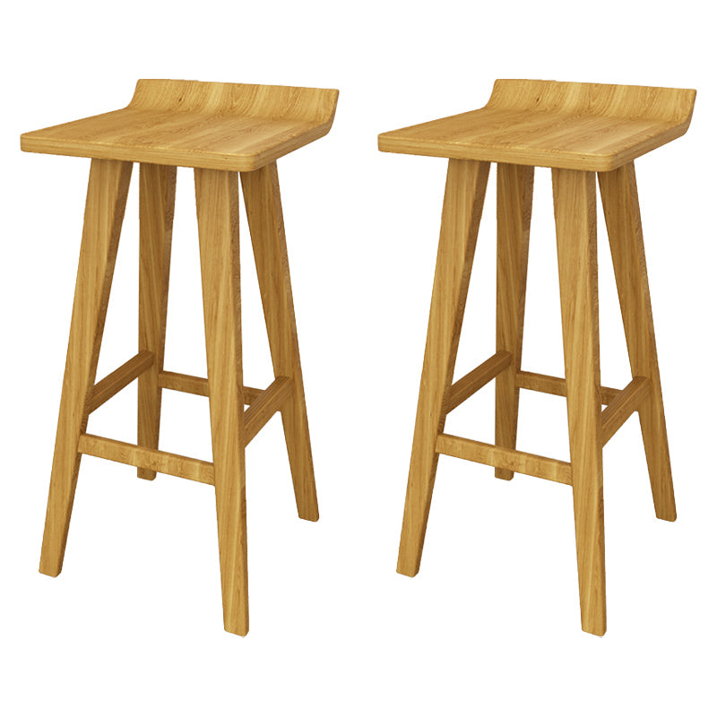 Modern 1/2/5 Pieces Rectangular Pub Table Set Wooden Counter Table with Backless Stools