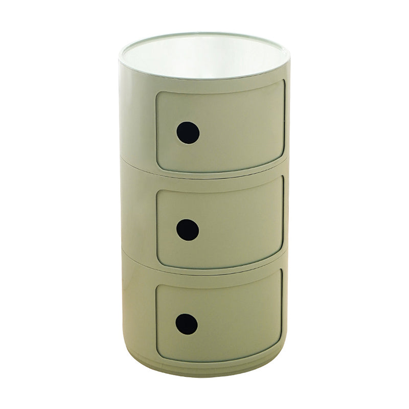 Plastic Nightstand Or End Table, Modern 2/3/4-Door Bedside Cabinet