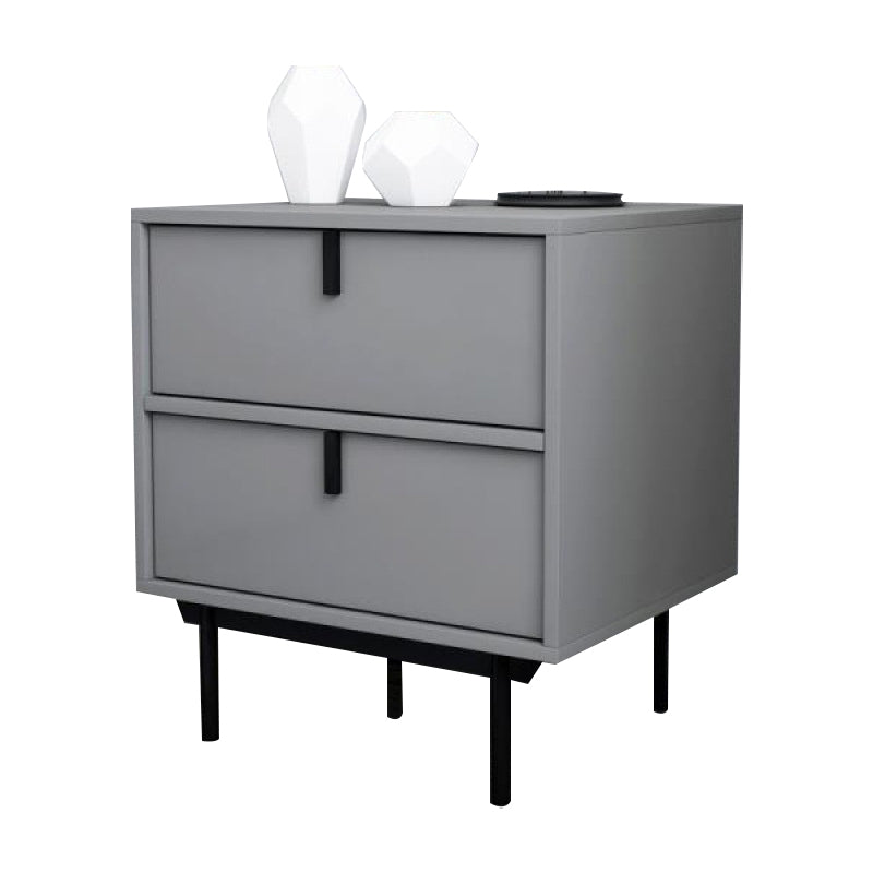 Modern Style Metal 2/3 Drawer White/grey/black 4 Legs Nightstand