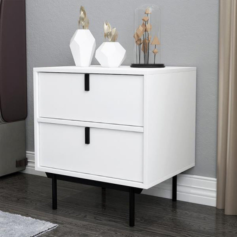 Modern Style Metal 2/3 Drawer White/grey/black 4 Legs Nightstand