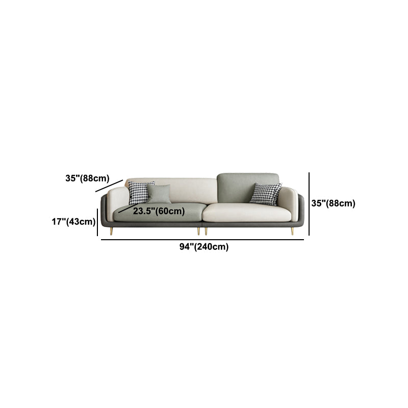 Contemporary Faux Leather Stain Resistant Standard Settee Couch