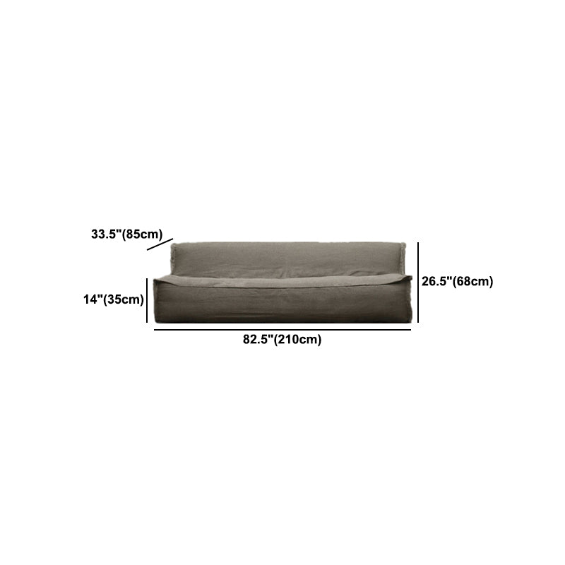 Gray Armless Sofa Washable Contemporary Sofa for Living Room, Apartment