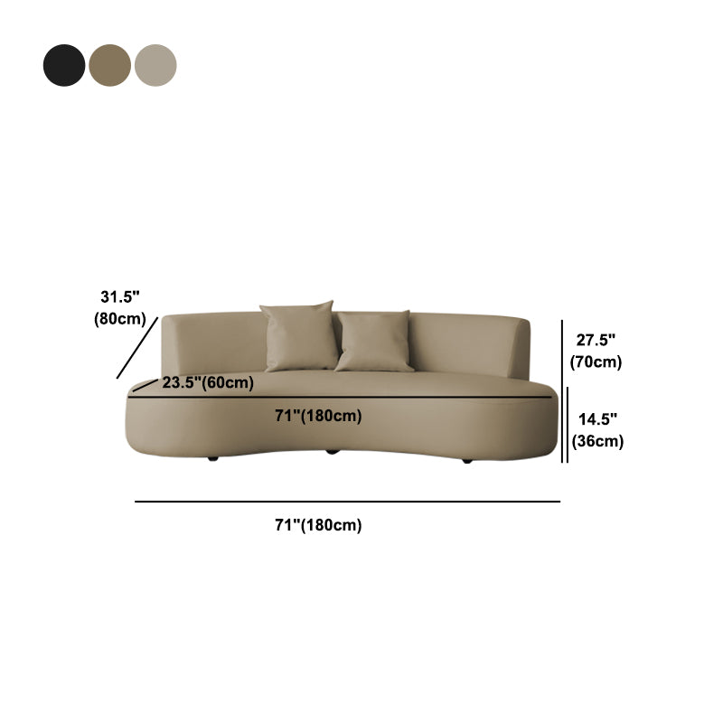 Contemporary Standard Armless Sofa Curved Sofa for Living Room, Apartment