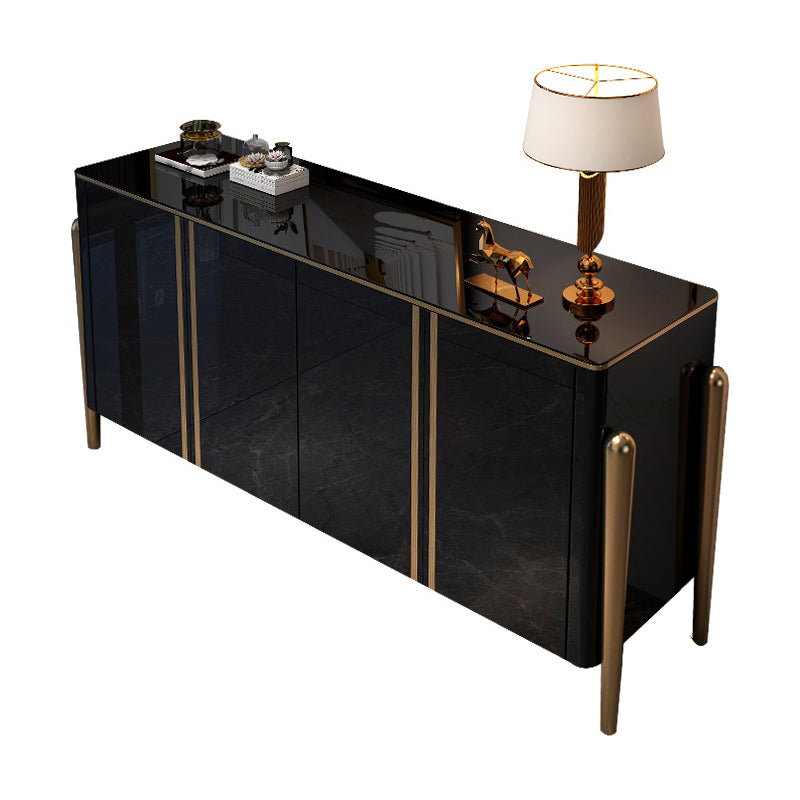 Glam Style Sideboard 4-Door Dining Sideboard with Cabinets for Living Room