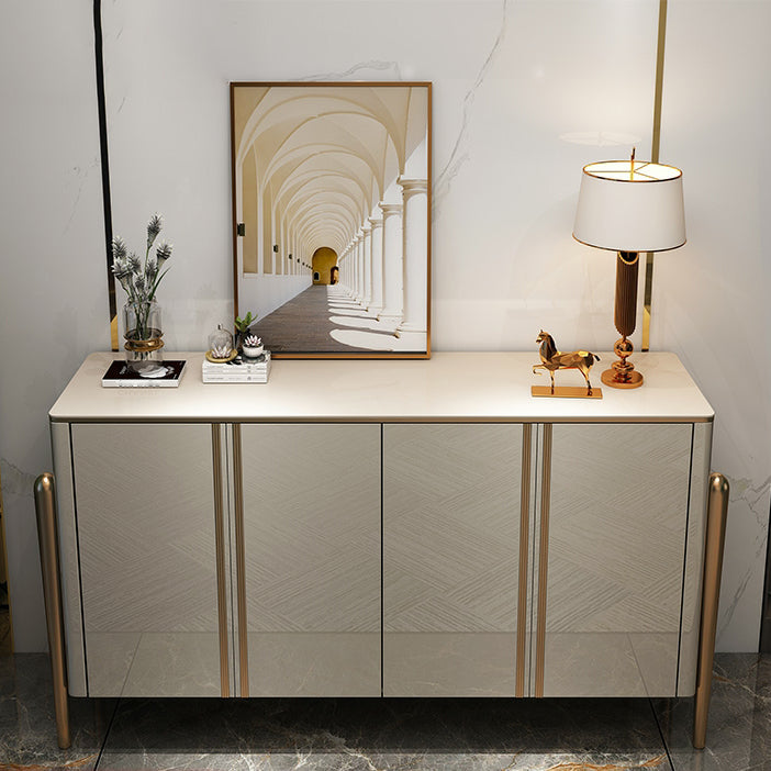 Glam Style Sideboard 4-Door Dining Sideboard with Cabinets for Living Room