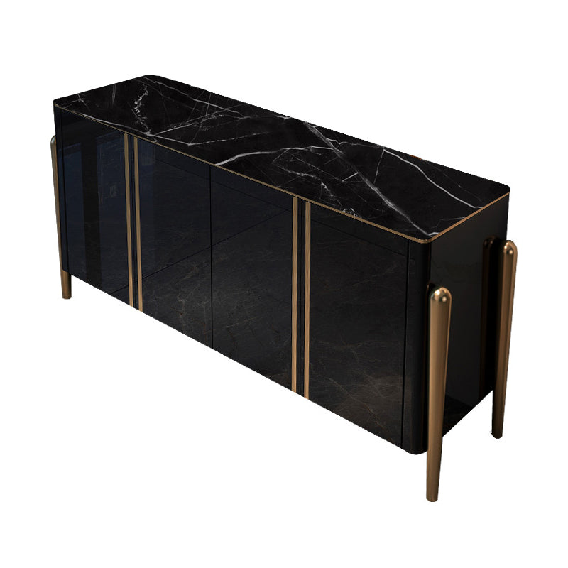 Glam Style Sideboard 4-Door Dining Sideboard with Cabinets for Living Room