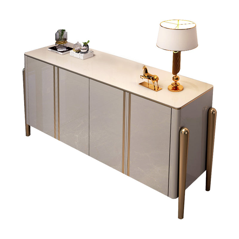 Glam Style Sideboard 4-Door Dining Sideboard with Cabinets for Living Room