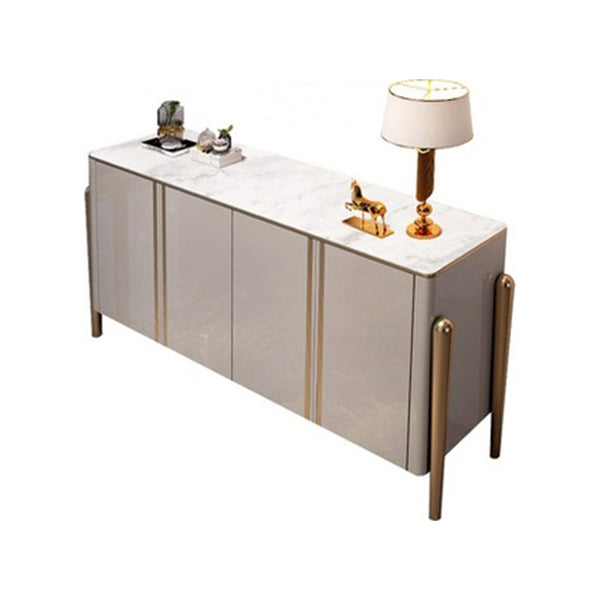 Glam Style Sideboard 4-Door Dining Sideboard with Cabinets for Living Room