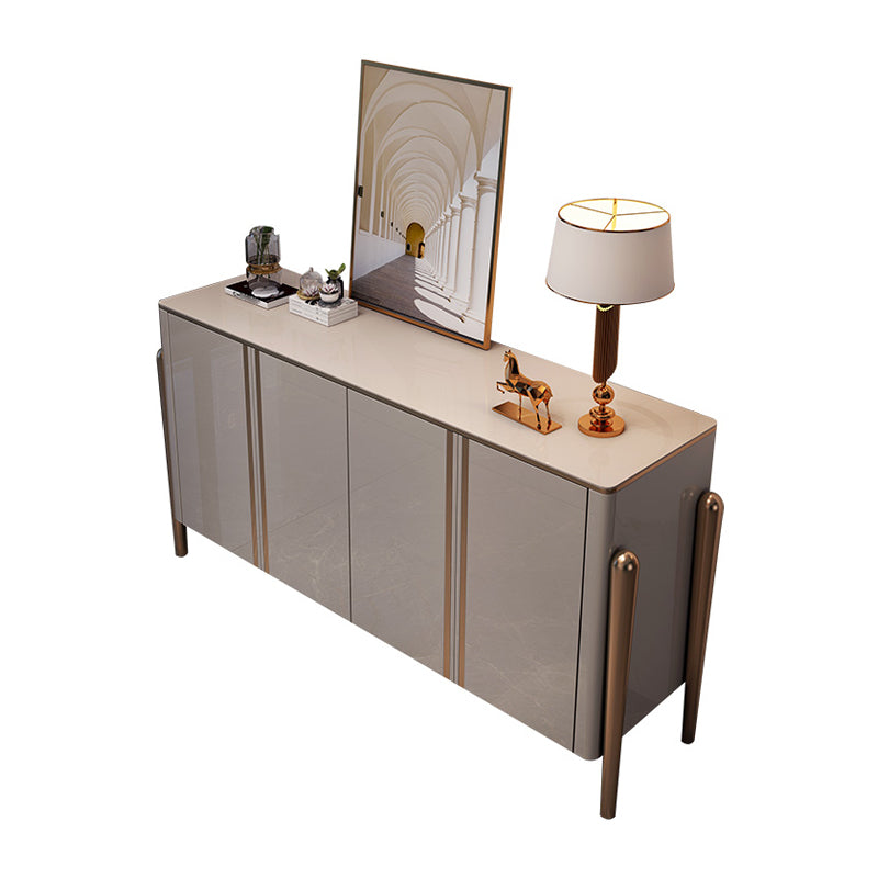 Glam Style Sideboard 4-Door Dining Sideboard with Cabinets for Living Room