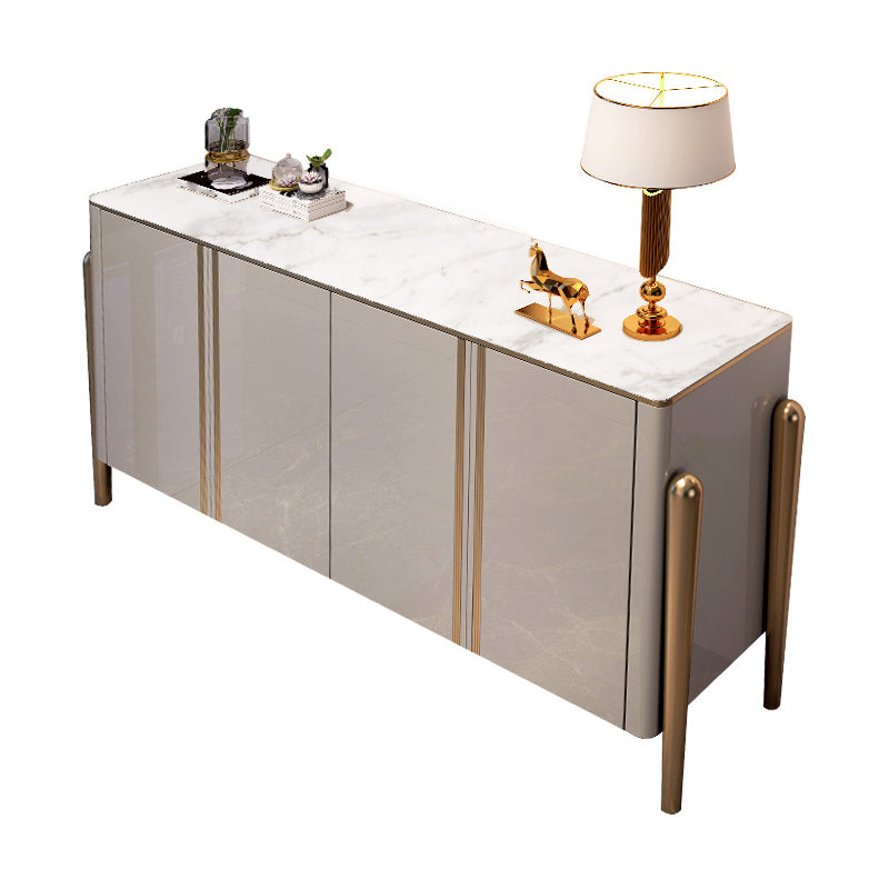 Glam Style Sideboard 4-Door Dining Sideboard with Cabinets for Living Room