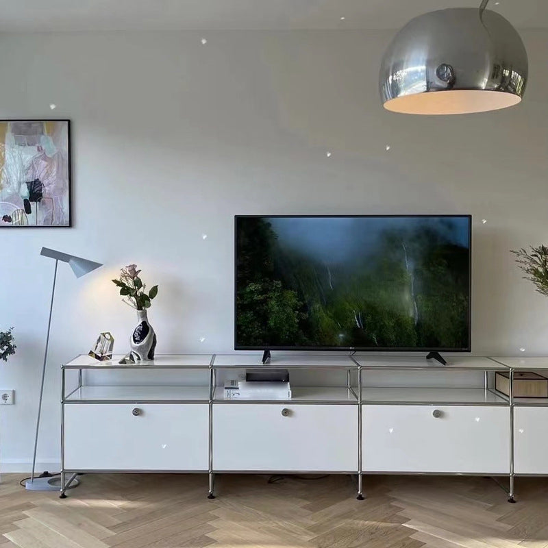 Modern Style Metal Sideboard White Colour Dining Sideboard with Storage