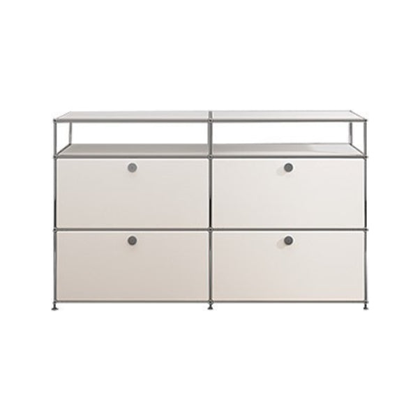 Modern Style Metal Sideboard White Colour Dining Sideboard with Storage