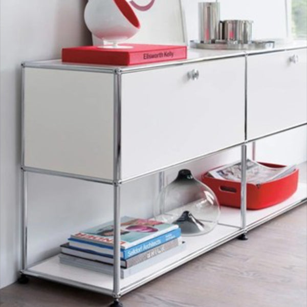 Modern Style Metal Sideboard White Colour Dining Sideboard with Storage