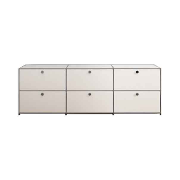 Modern Style Metal Sideboard White Colour Dining Sideboard with Storage