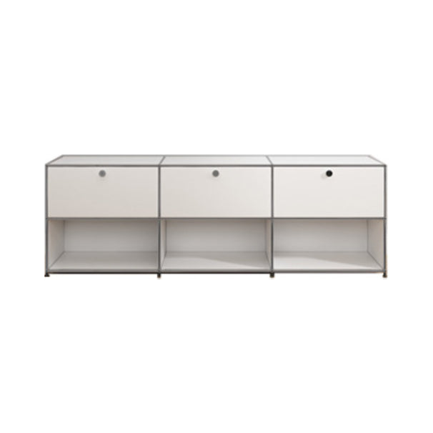 Modern Style Metal Sideboard White Colour Dining Sideboard with Storage