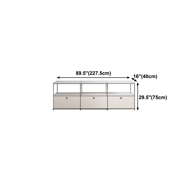 Modern Style Metal Sideboard White Colour Dining Sideboard with Storage