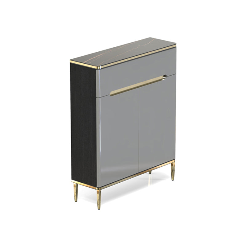 Glam Style Sideboard Gray Dining Sideboard Buffet for Living Room and Kitchen