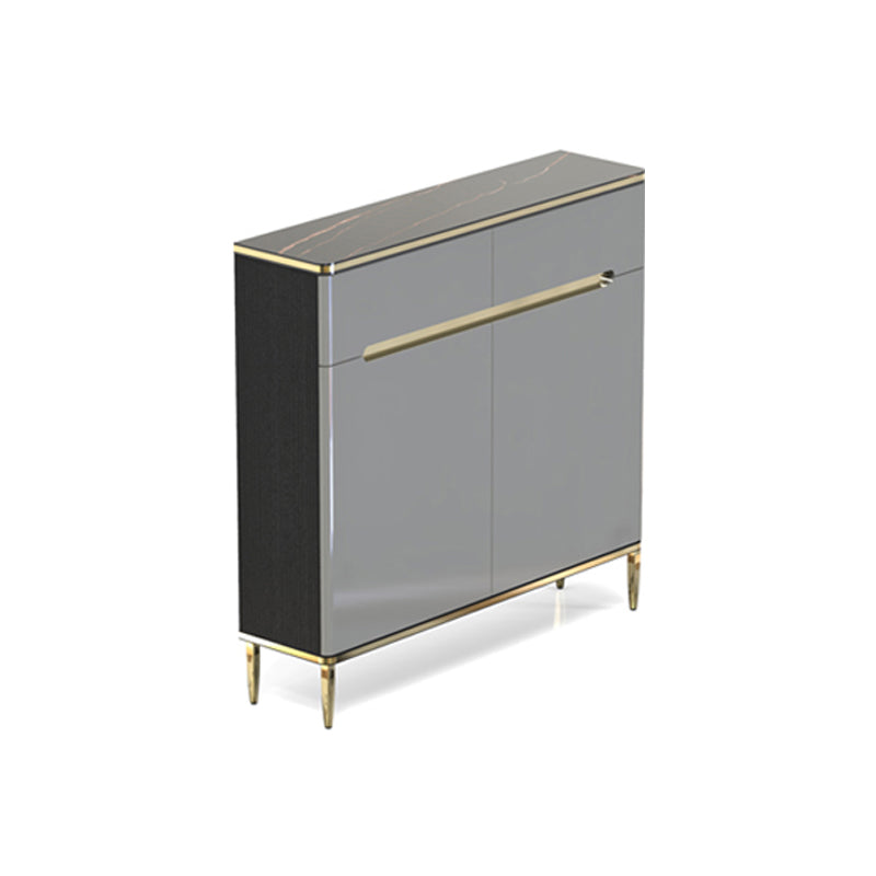 Glam Style Sideboard Gray Dining Sideboard Buffet for Living Room and Kitchen