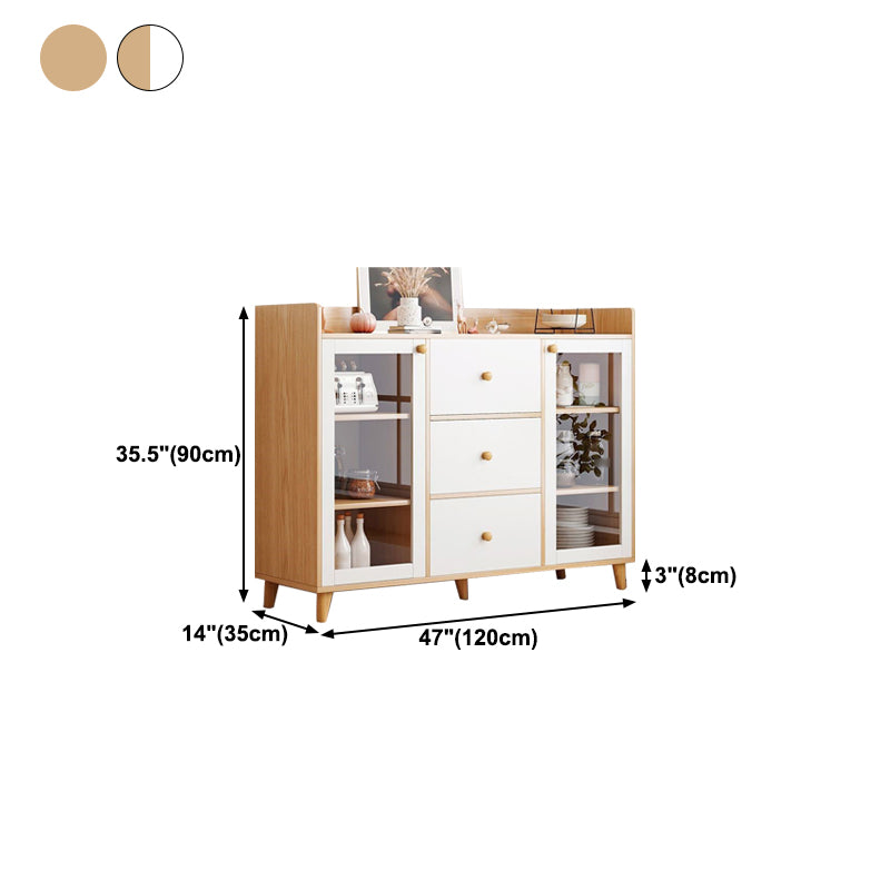 Rectangle Storage Cabinet Sideboard Modern Wooden Kitchen Sideboard