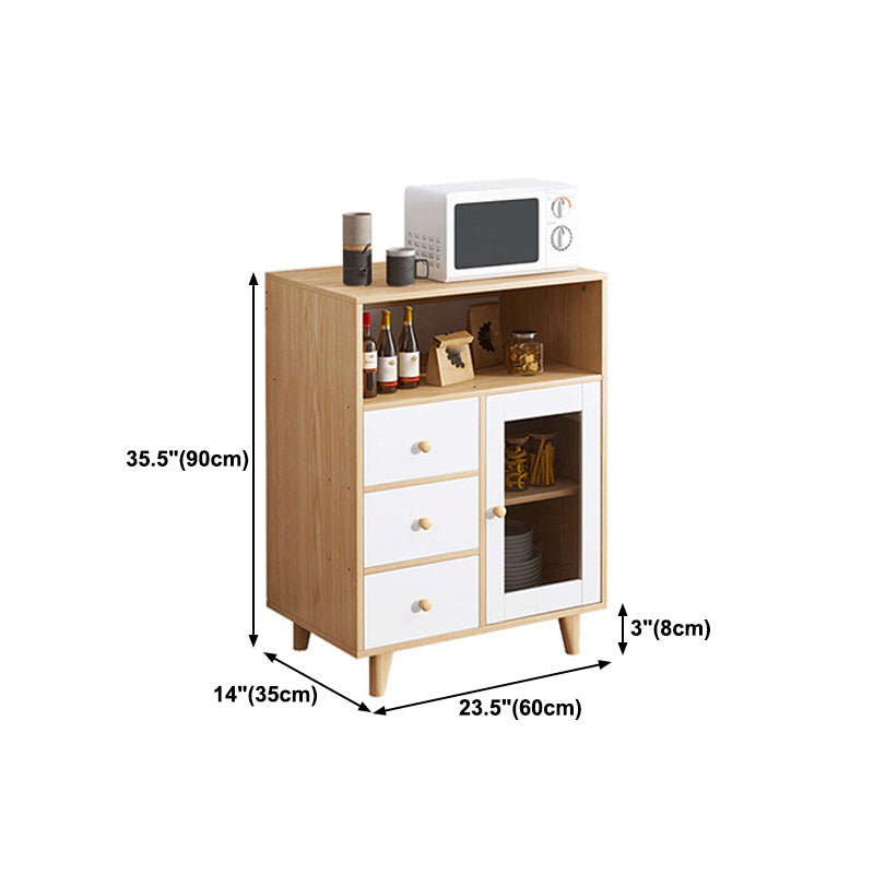 Rectangle Storage Cabinet Sideboard Modern Wooden Kitchen Sideboard