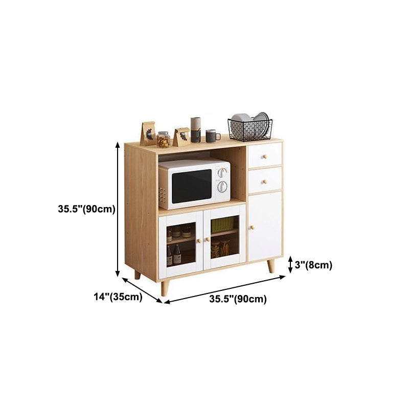 Rectangle Storage Cabinet Sideboard Modern Wooden Kitchen Sideboard