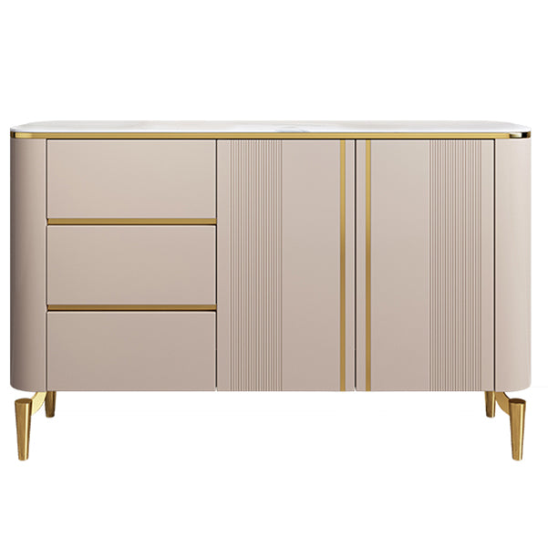 Modern Sideboard Sintered Stone 3 Drawers Dining Sideboard with Doors for Living Room