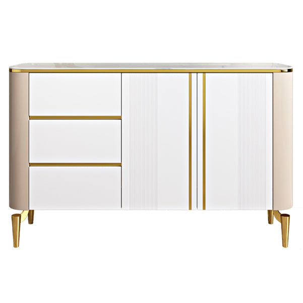 Modern Sideboard Sintered Stone 3 Drawers Dining Sideboard with Doors for Living Room