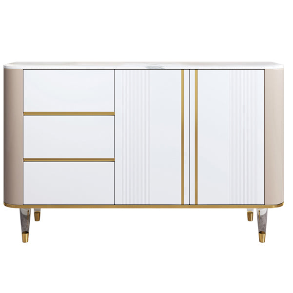 Modern Sideboard Sintered Stone 3 Drawers Dining Sideboard with Doors for Living Room