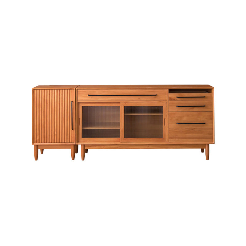 33.46"H Sideboard Solid Wood Contemporary Style Dining Server for Kitchen Living Room