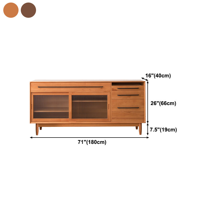 33.46"H Sideboard Solid Wood Contemporary Style Dining Server for Kitchen Living Room