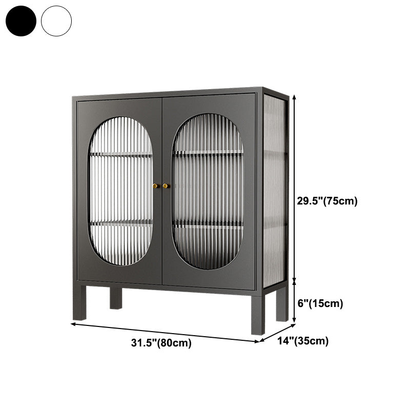 35.43"H Sideboard Contemporary Style Dining Server with 2 Doors for Kitchen Living Room