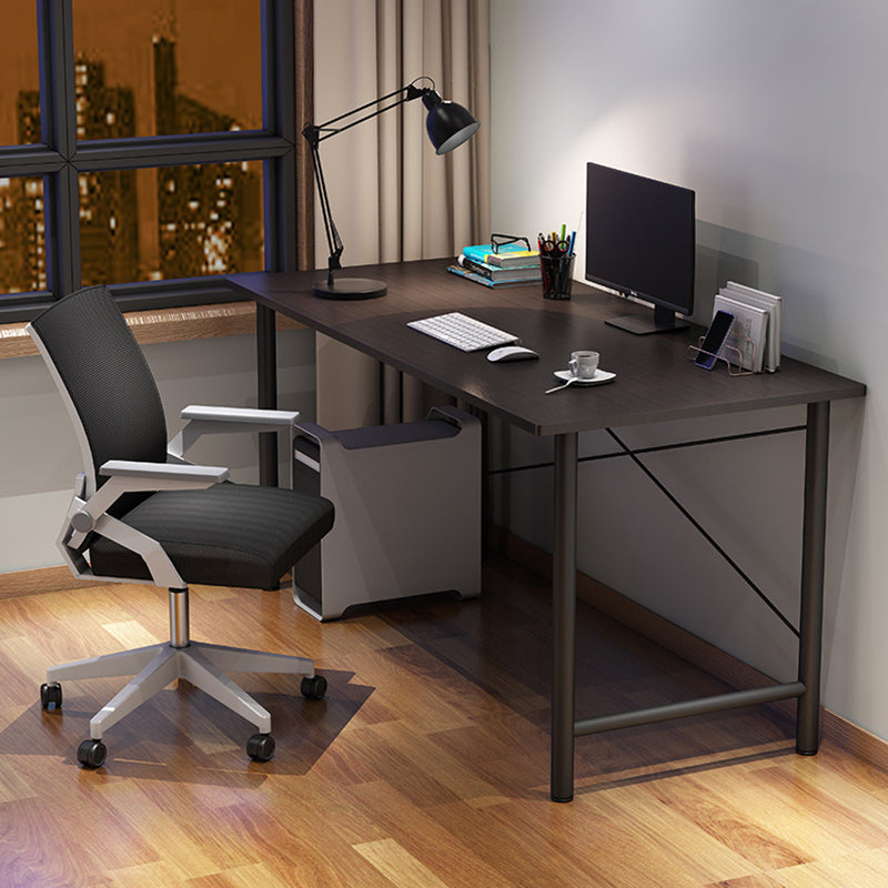 Contemporary Engineered Wood Desk H-Shape Base Desk for Home Office