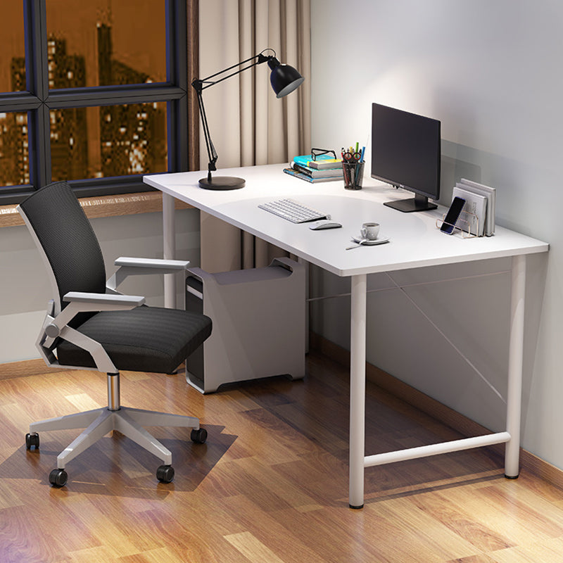 Contemporary Engineered Wood Desk H-Shape Base Desk for Home Office