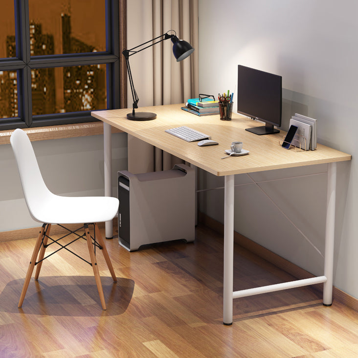 Contemporary Engineered Wood Desk H-Shape Base Desk for Home Office