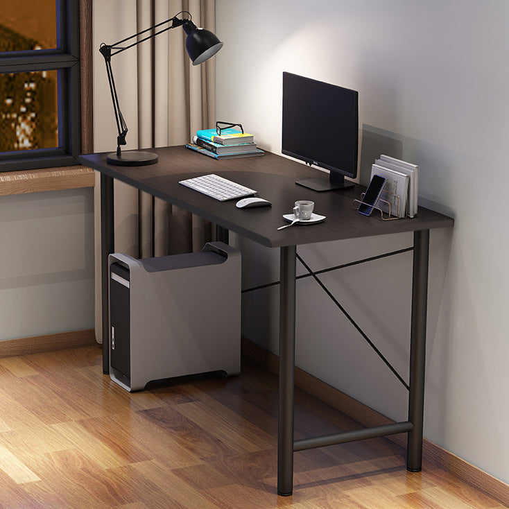 Contemporary Engineered Wood Desk H-Shape Base Desk for Home Office