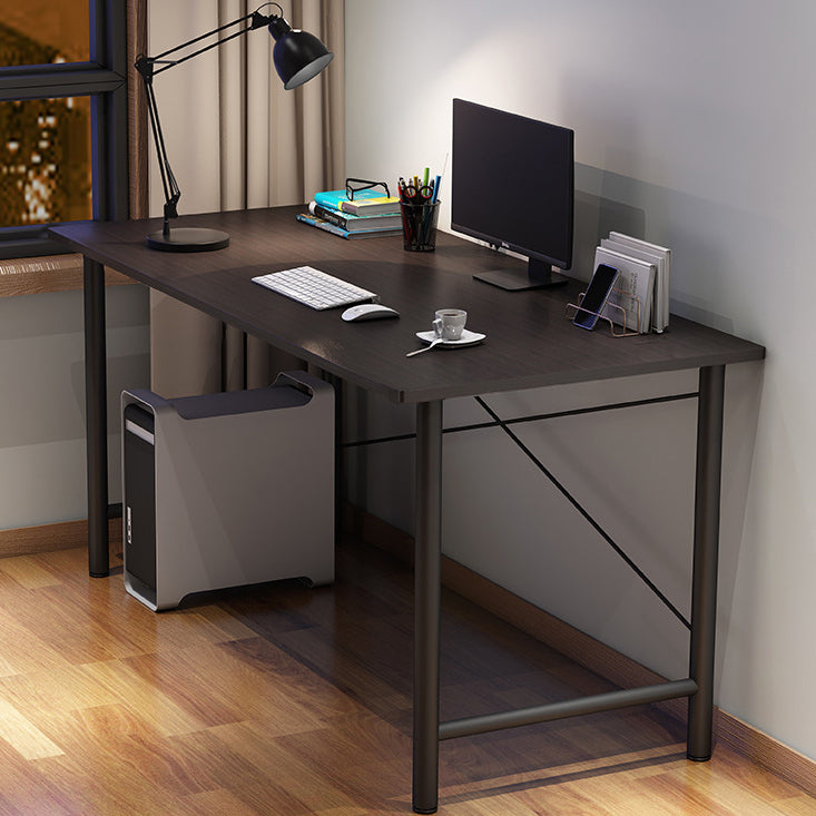 Contemporary Engineered Wood Desk H-Shape Base Desk for Home Office