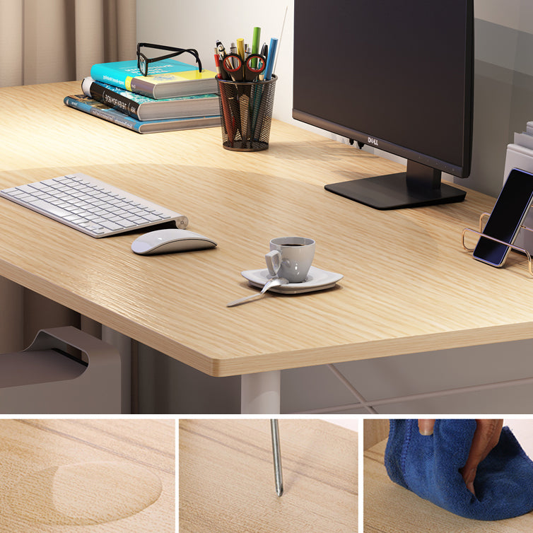 Contemporary Engineered Wood Desk H-Shape Base Desk for Home Office