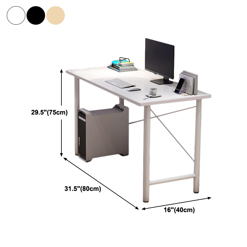 Contemporary Engineered Wood Desk H-Shape Base Desk for Home Office