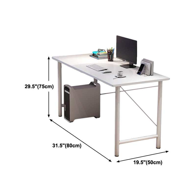 Contemporary Engineered Wood Desk H-Shape Base Desk for Home Office