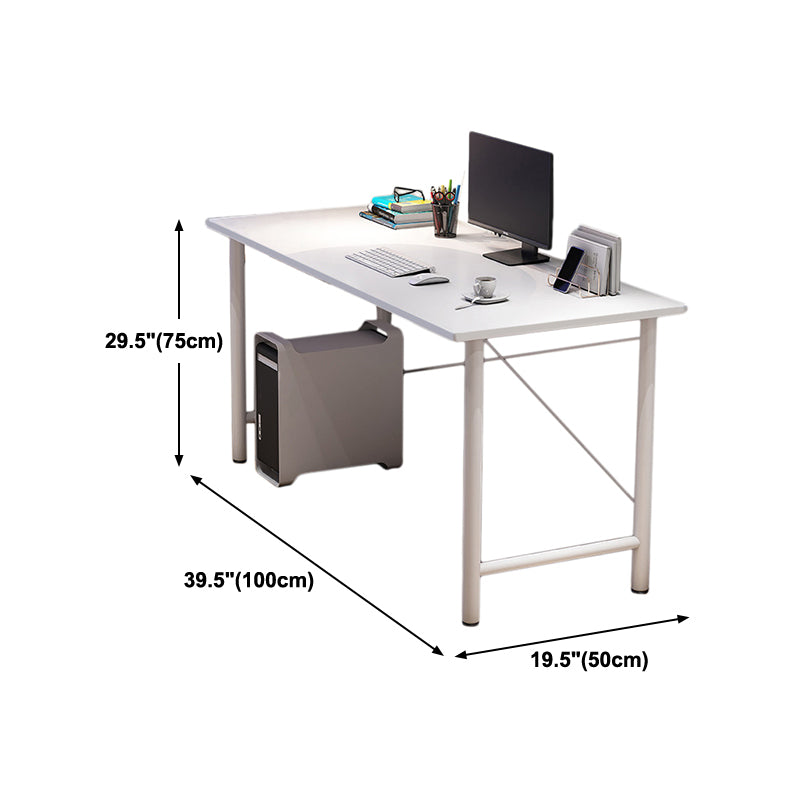 Contemporary Engineered Wood Desk H-Shape Base Desk for Home Office