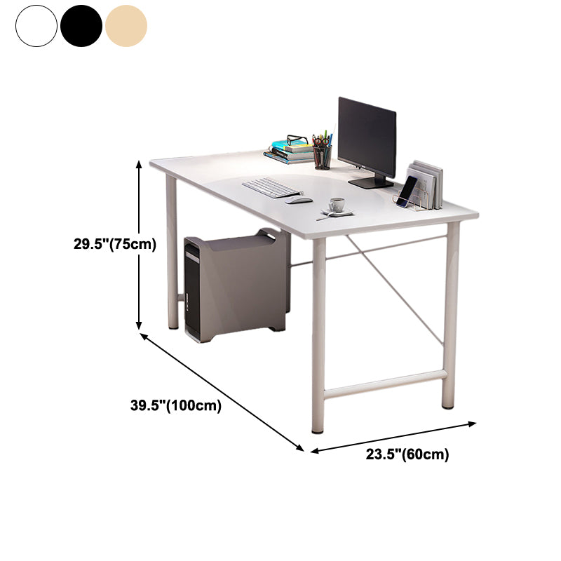 Contemporary Engineered Wood Desk H-Shape Base Desk for Home Office