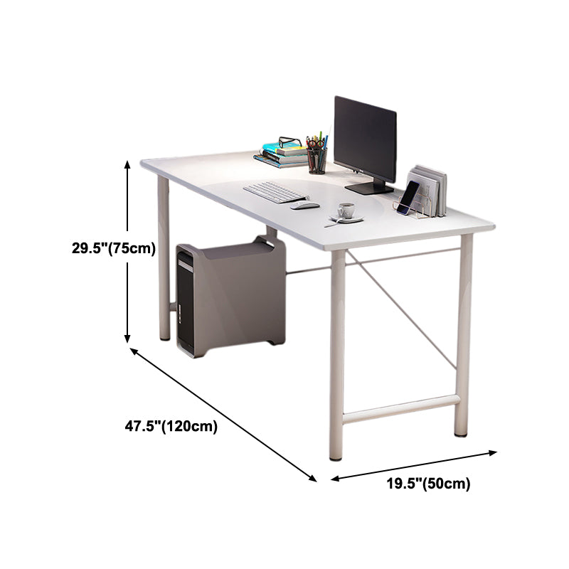 Contemporary Engineered Wood Desk H-Shape Base Desk for Home Office