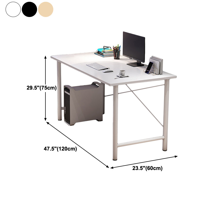 Contemporary Engineered Wood Desk H-Shape Base Desk for Home Office