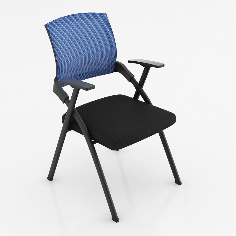 Modern Mesh Office Chair with Fixed Arms Conference Chair with Metal Frame