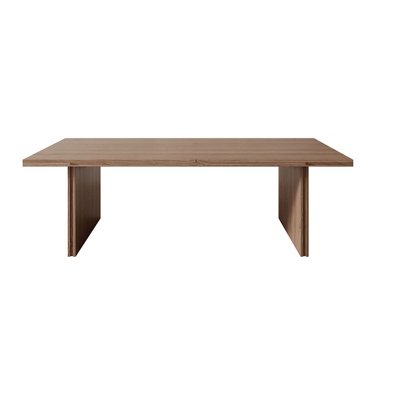 Modern Pine Solid Wood Dinner Table Rectangle Double Pedestal Dining Table