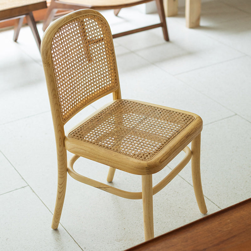 Traditional Style Dining Chair Solid Wood Open Back Side Chair for Home