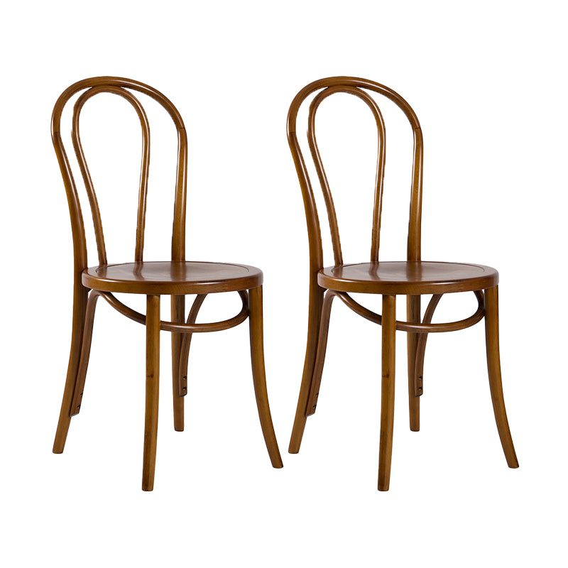 Traditional Dining Chair Solid Wood Windsor Back Armless Dining Chair