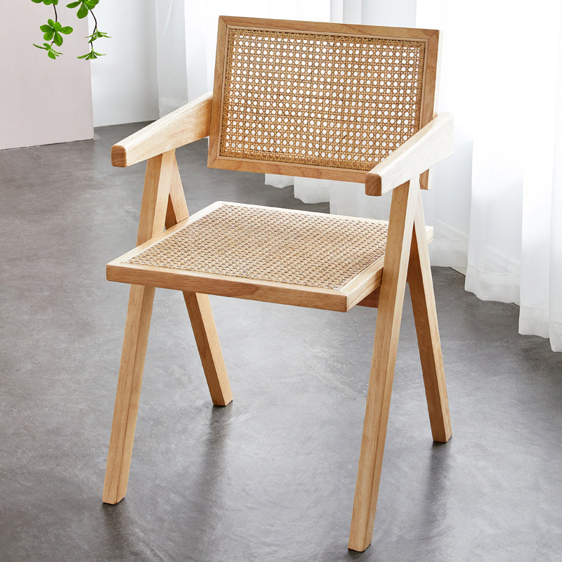 Modern Dining Room Side Chairs Wooden Arm Open Back Chair for Kitchen